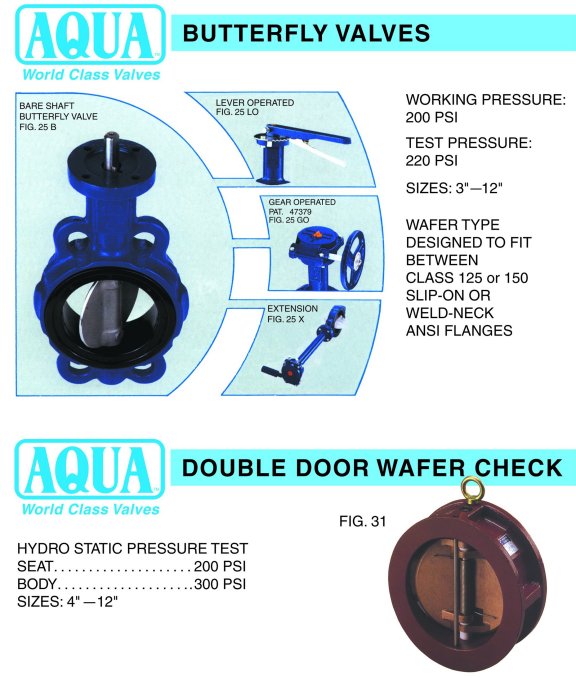 Aqua Valve Butterfly valves